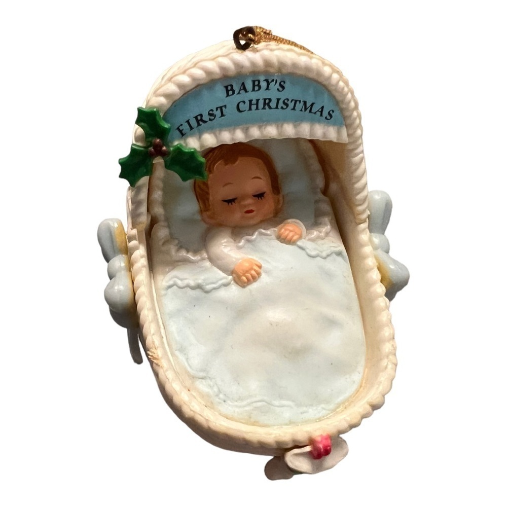 Vintage Enesco Baby Boy Baby's First Christmas Ornament
